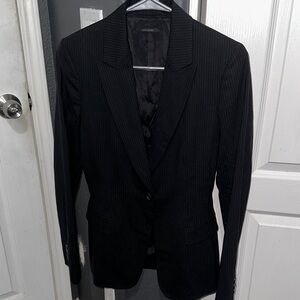 Elie Tahari Black Striped Blazer